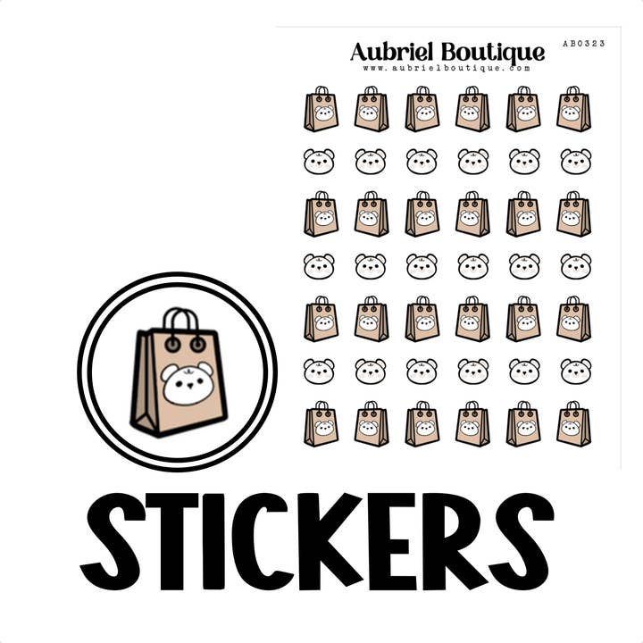 DIGITAL - BÄREN EINKAUFEN — AB0323 für den Großhandel von AubrielBoutique