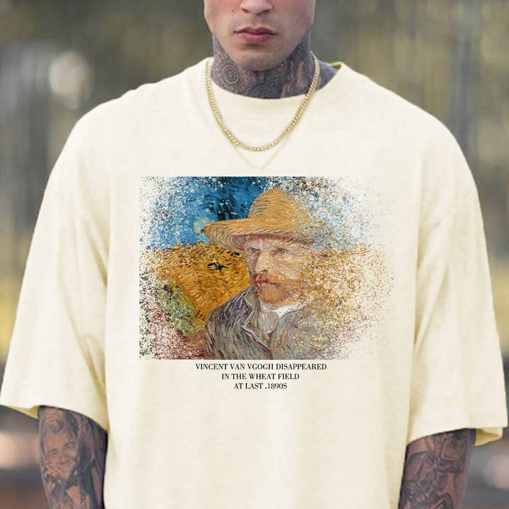 novaxau - Wholesale T-shirt (graphic) – men's - By Shopnova * Spoof Art Creative Print Men's T-Shirt 230g2