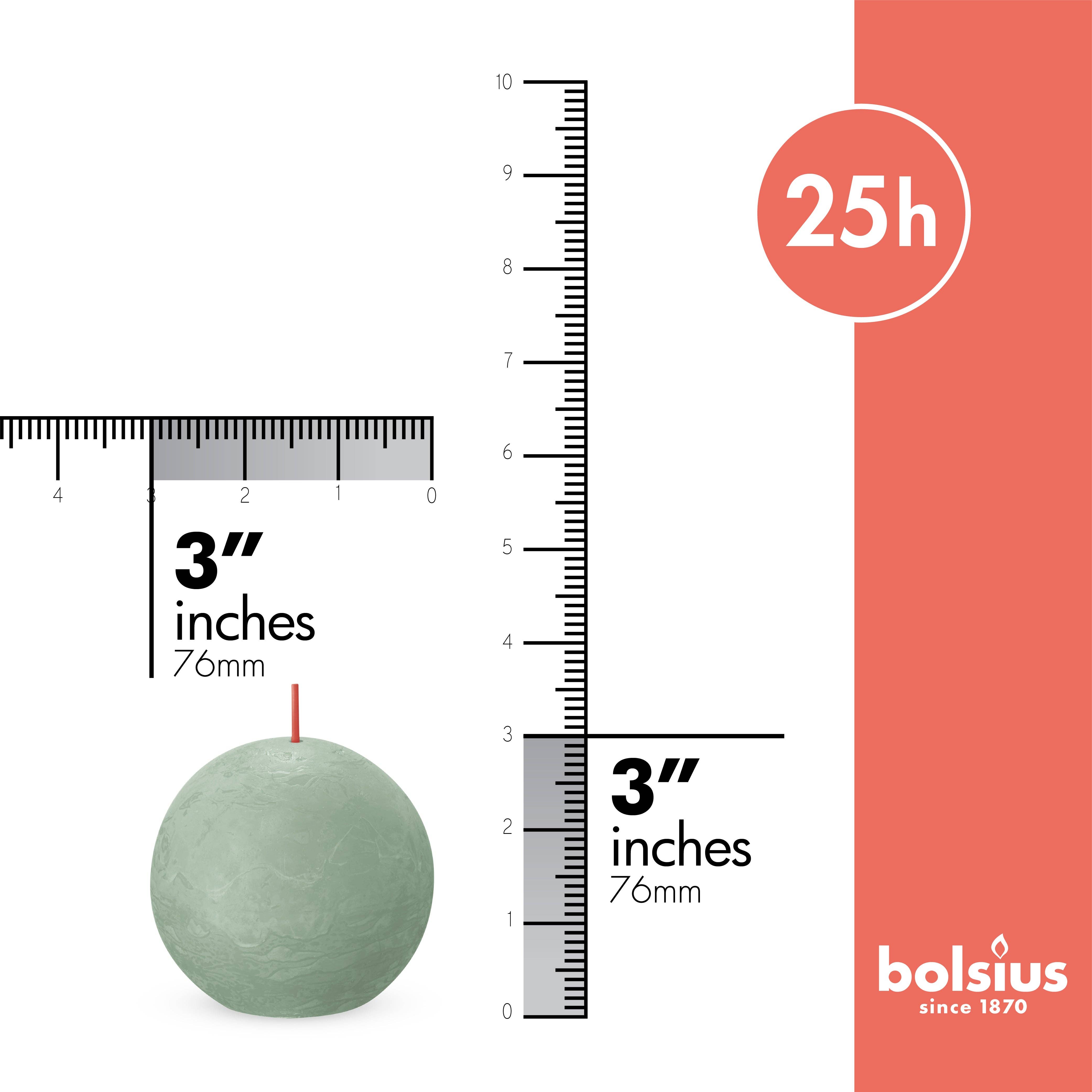 BOLSIUS – Velas de decoração por atacado – 6 Velas rústicas 3" - Inperfuted - Natural - Eco-Friendly - Cera Plant-Based - **Vendido Individualmente199