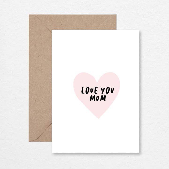Love You Mum Grußkarte, A6 für den Großhandel von EK DESIGN
