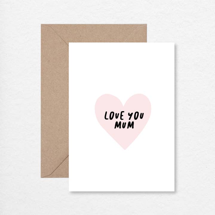 Cartão de felicitações Love You Mum A6 por atacado de EK DESIGN