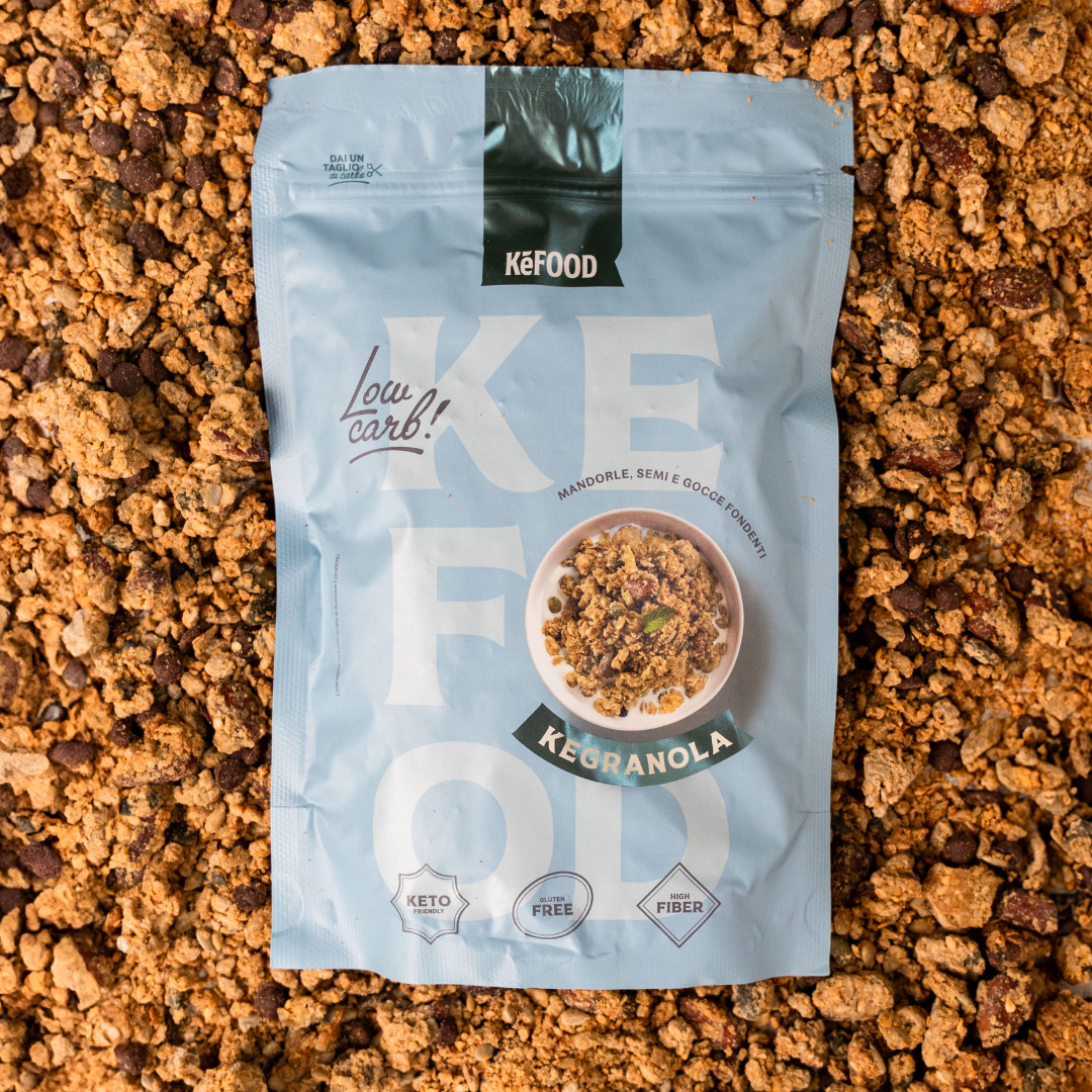 KeFood - Wholesale Granola - KETO GRANOLA WITHOUT SUGAR WITH CHOCOLATE CHIPS 225G9