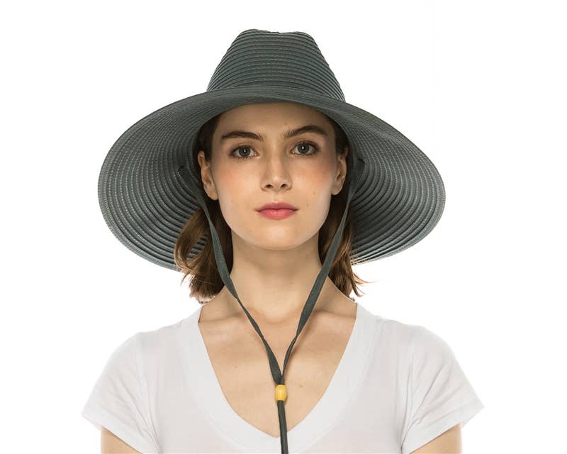 DNMC - Vente Chapeau de paille – femme - Grands chapeaux de protection solaire - Chapeau de sauveteur - 4 couleurs !3
