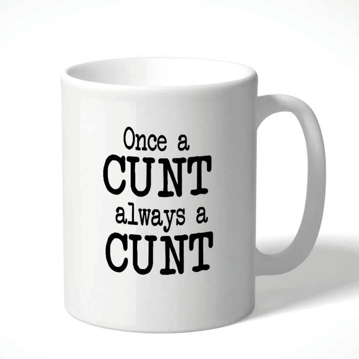 Rude Cheeky Chops Cunt Coffee Mug for wholesale by Cheeky Chops Cards & Wanky Candles
