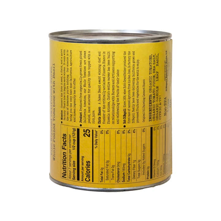 Bianco Dinapoli - Venta al por mayor Lata de conserva - Tomates pelados enteros orgánicos Bianco DiNapoli de 28 onzas (6 unidades)2
