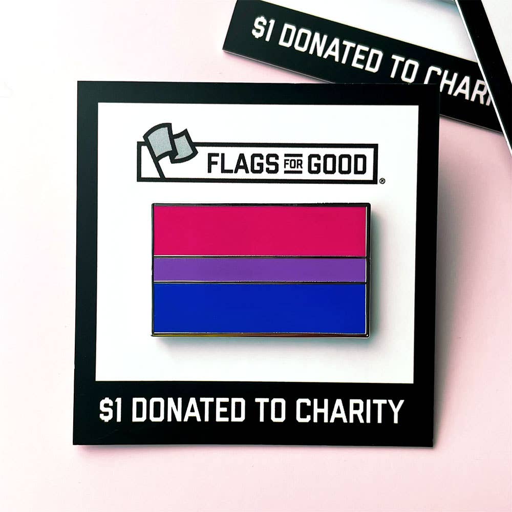 Flags For Good - Wholesale Lapel Pin/Button - Bisexual (Bi) Pride Flag Enamel Pin0