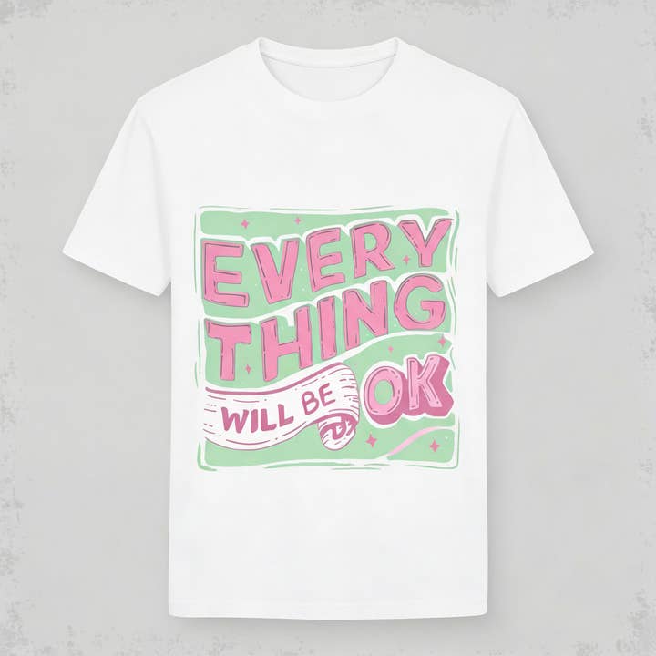 Dam-t-shirt med tryck "okay" för wholesale av Vinto Exclusive