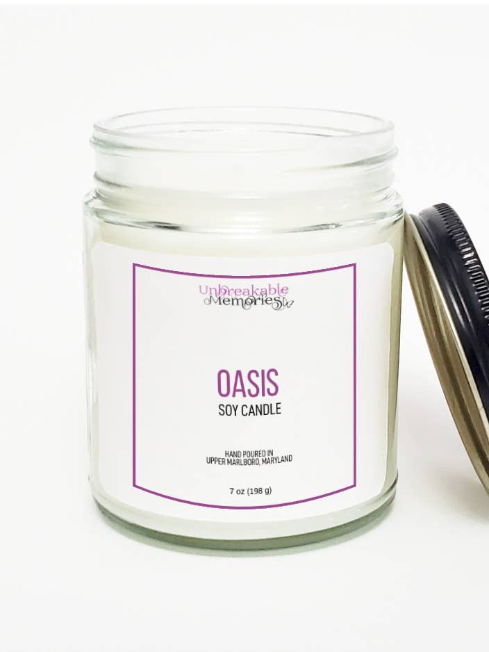 Soy candles - Oasis for wholesale by Unbreakable Memories