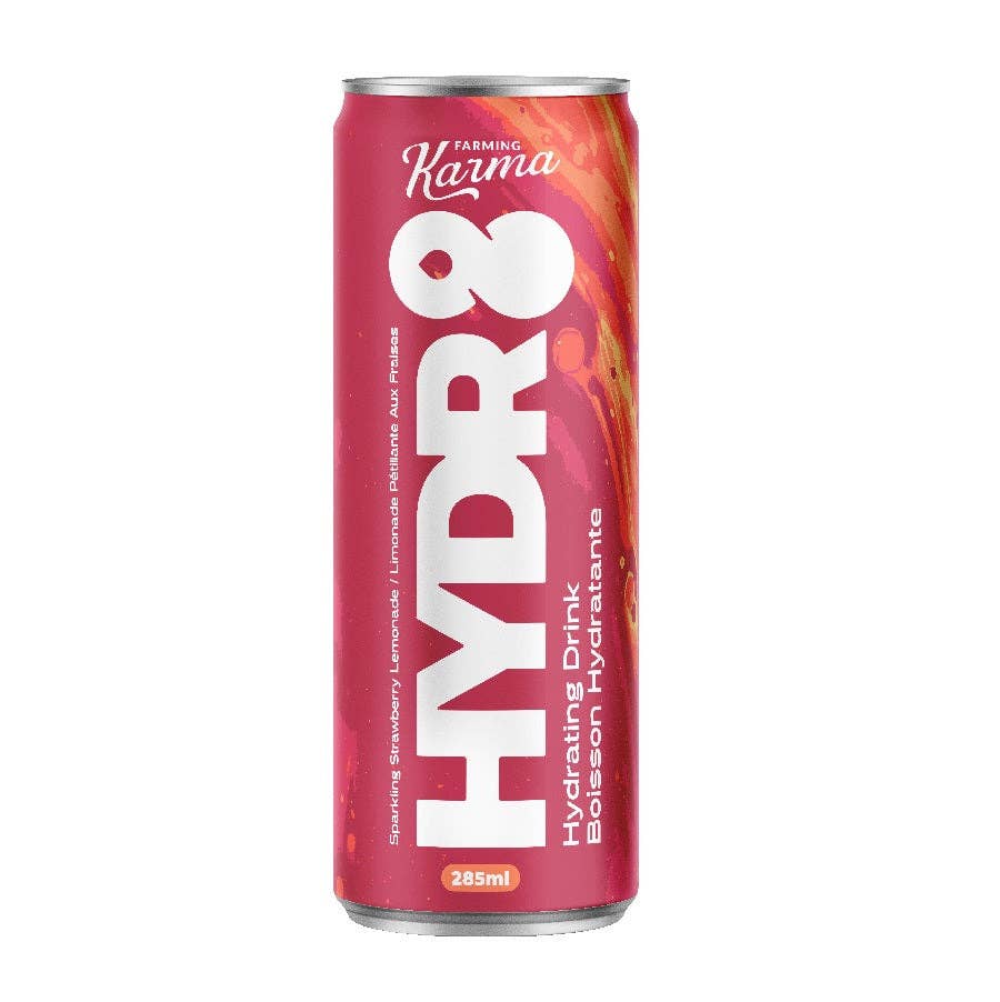 Farming Karma Fruit Co. Ltd - Vente Sodas/boissons gazeuses - Limonade à la fraise - Hydr8 (pack de 4)1
