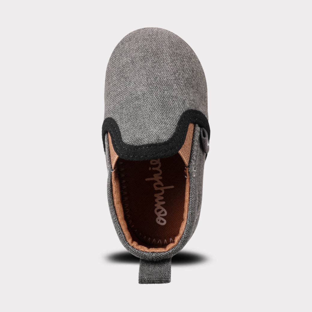 Charcoal Brown Rascal Soft Sole Boys Slip-On Crib Shoe for wholesale on Faire7