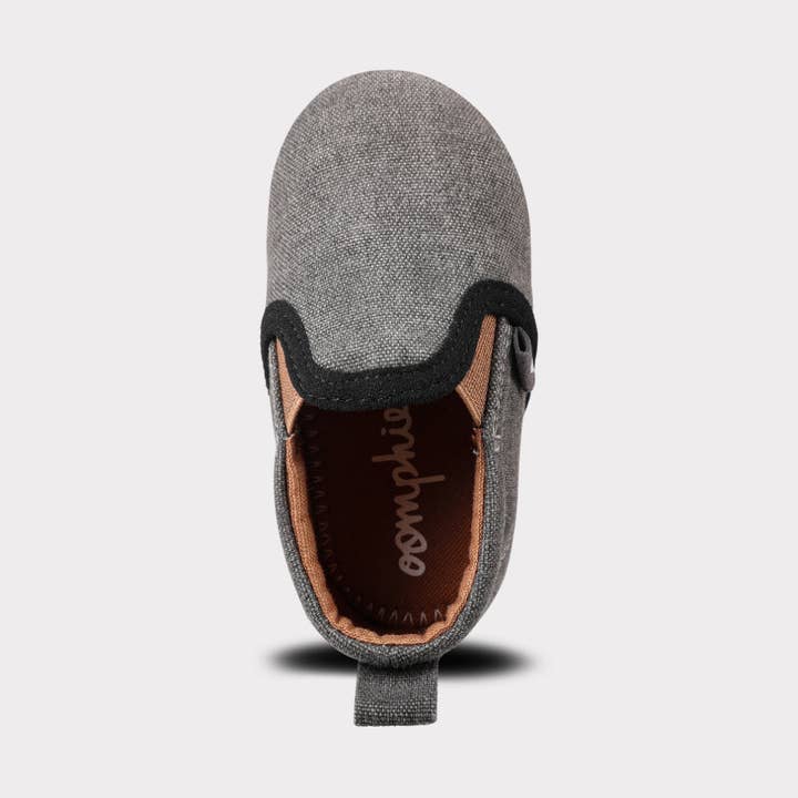 Charcoal Brown Rascal Soft Sole Boys Slip-On Crib Shoe for wholesale on Faire7
