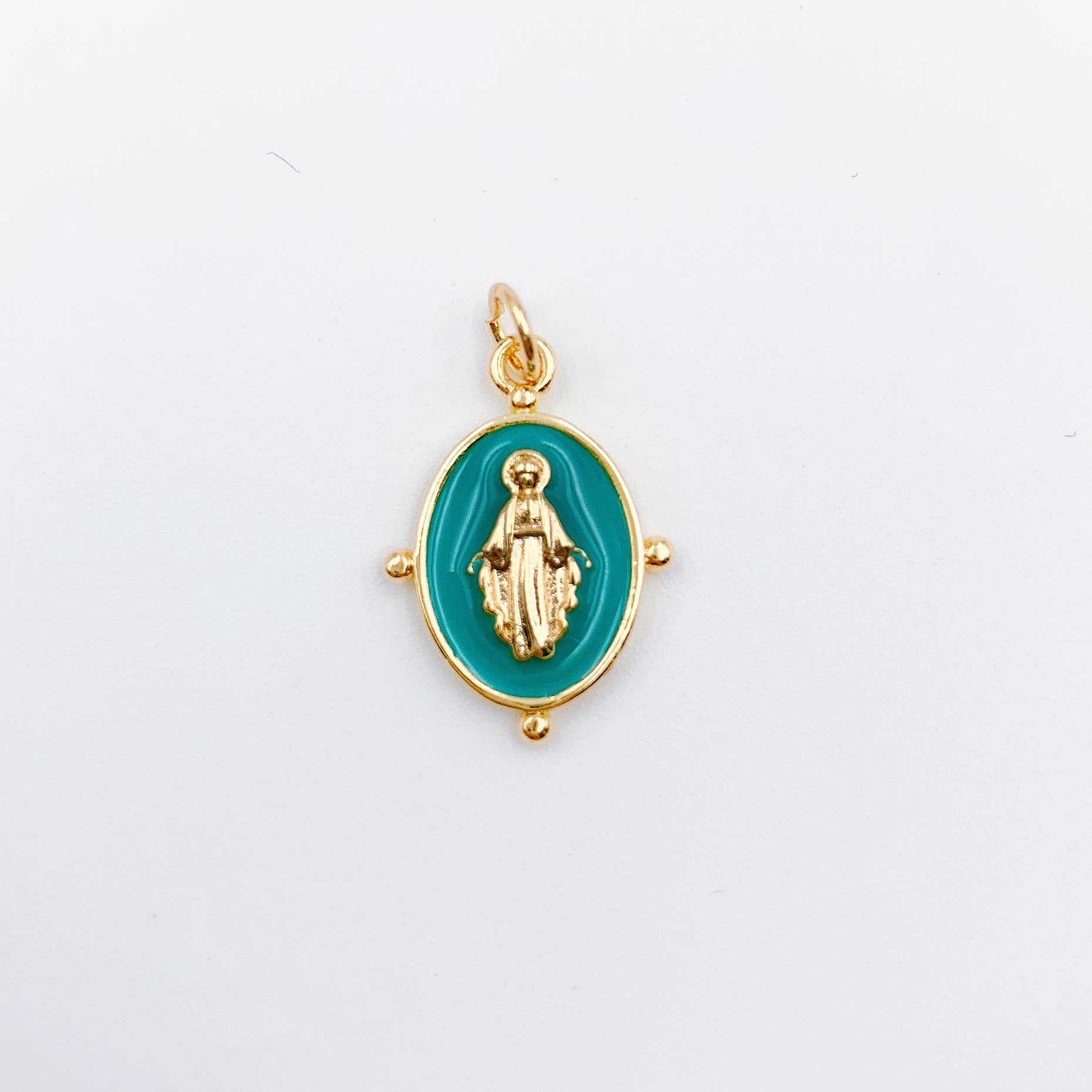 Beads Creation – Großhandel Individueller Charm/Anhänger – Vergoldeter Emaille-Anhänger mit Jungfrau Maria Motiv5