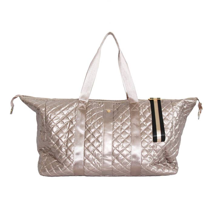 Lemonbella - Wholesale Weekender Bag - Women's - The Debra Diamond Weekender Duffle Bag Champagne1