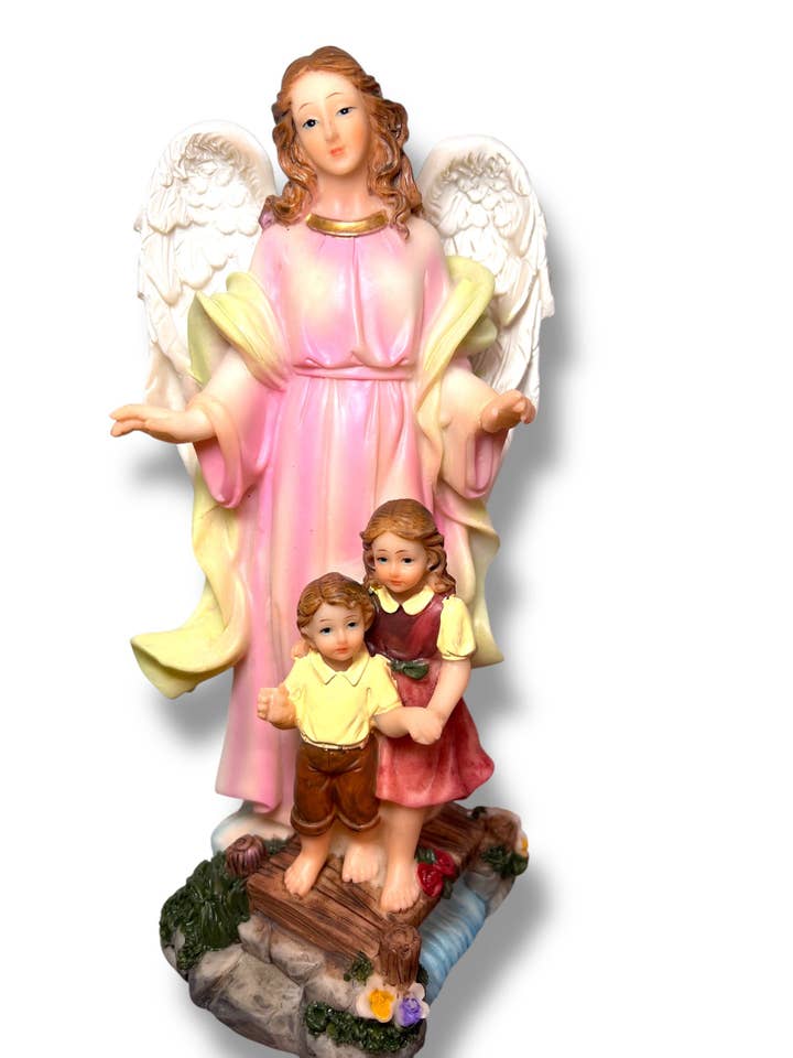 8" GUARDIAN ANGEL STATUE for wholesale by SAN JUDITAS RELIGIOUS ARTICLES