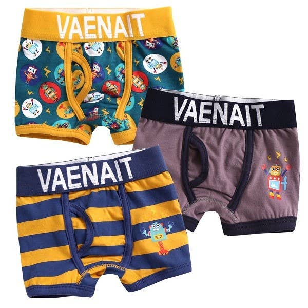 Boxer 3 Pack - Stripe Mega Robot for wholesale by Vaenait Baby