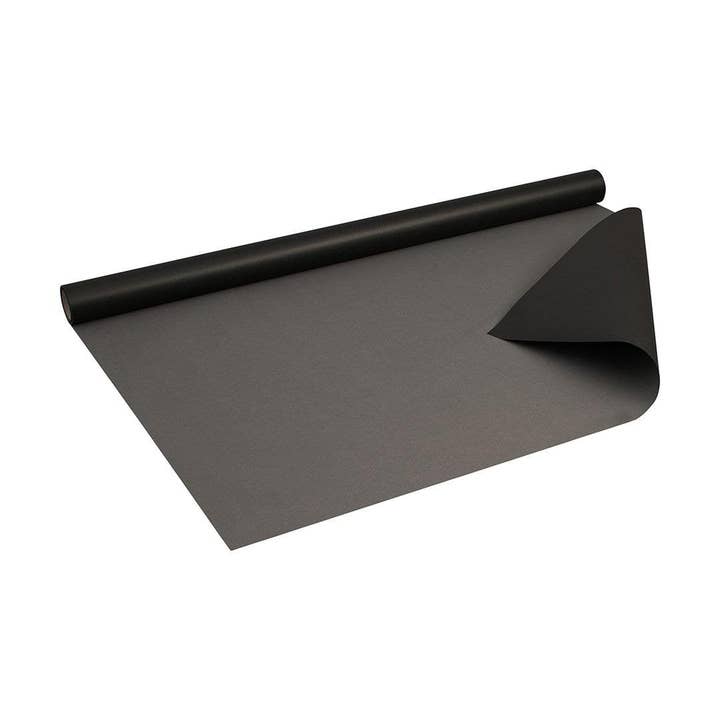 Natürlich verpacken – Großhandel Geschenkpapierrolle – Geschenkpapier Schwarz und Grau, zweiseitig bedruckt, gerippt, 0,80 x 10 m
