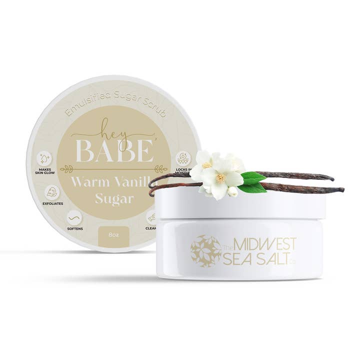 The Midwest Sea Salt Company - Wholesale Body Scrub/Exfoliant - Hey, Babe Emulsified Sugar Body Scrub - Warm Vanilla1