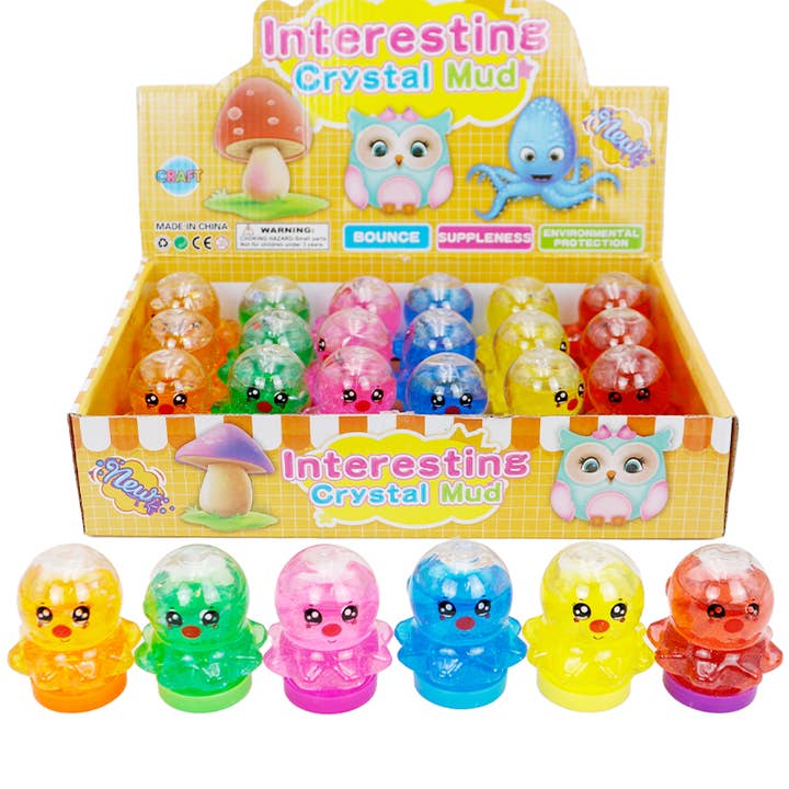 Cap Zone - Wholesale Putty/Slime - Kids - Mini Lady Octopus Translucent Gel Slime Jar