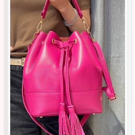 Z et Z - Wholesale Shoulder Bag - Women's - Large grained leather bucket bag 202618