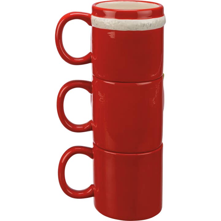 Primitives by Kathy - Wholesale Coffee Mug - Stacking Santa Mug Set1
