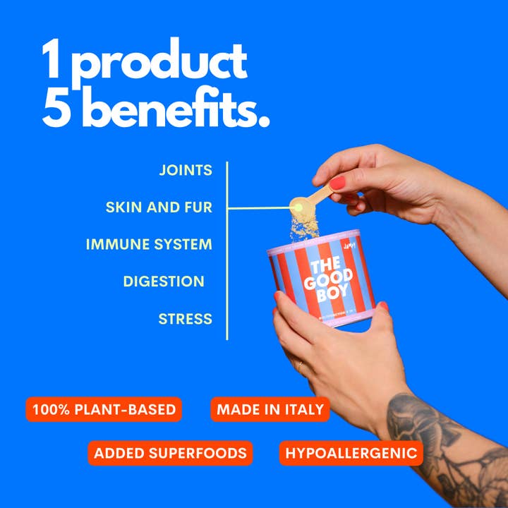 JAMPY - Wholesale Pet Supplement - Cat/Dog - The Good Boy - Dog Multivitamin 5 in 1 Powder Plant-based