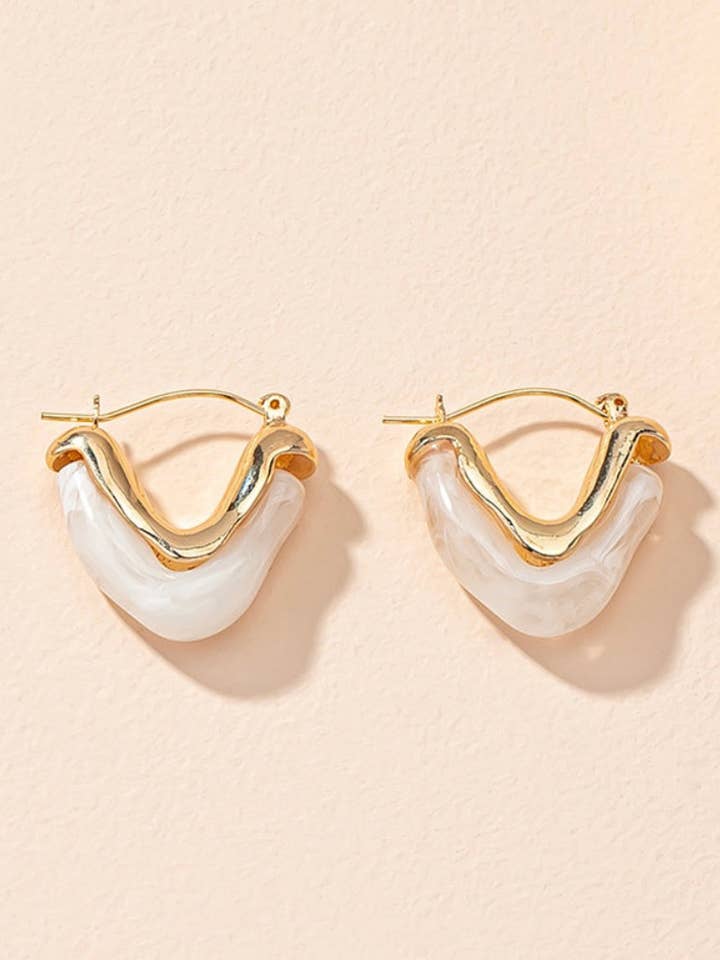 IMPORTED - Flirty Resin Small Hoop earring for wholesale by Cherry Casa