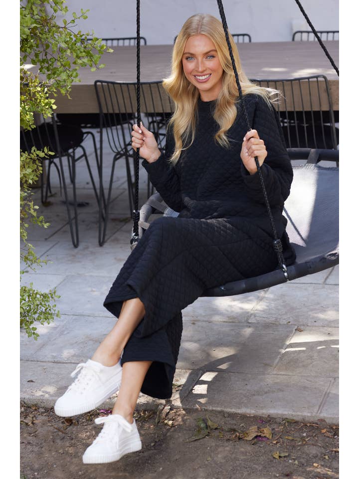 BEESON RIVER - Wholesale Lounge Set - Women's - Solid Warm Quilted Matching Set2