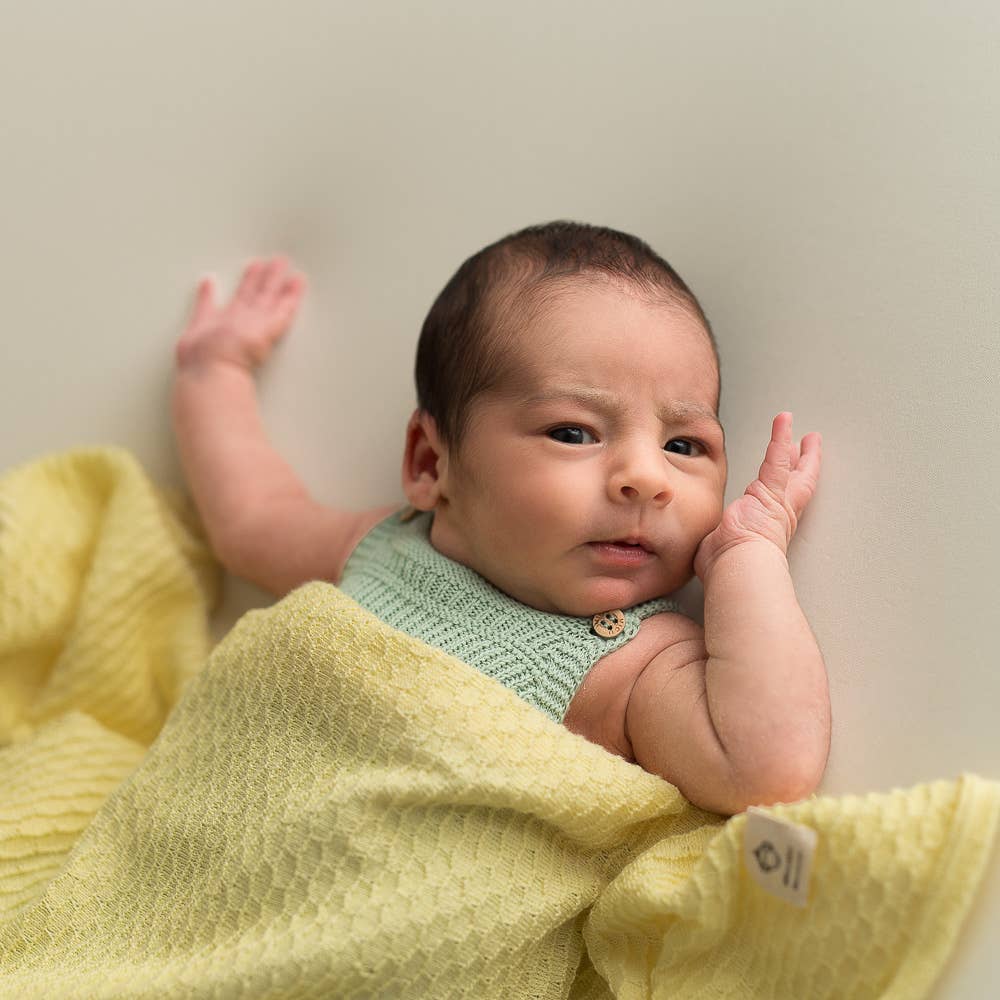 micu micu - Venta al por mayor Mantita - Bebé - Manta de cuadrados amarillos suaves2