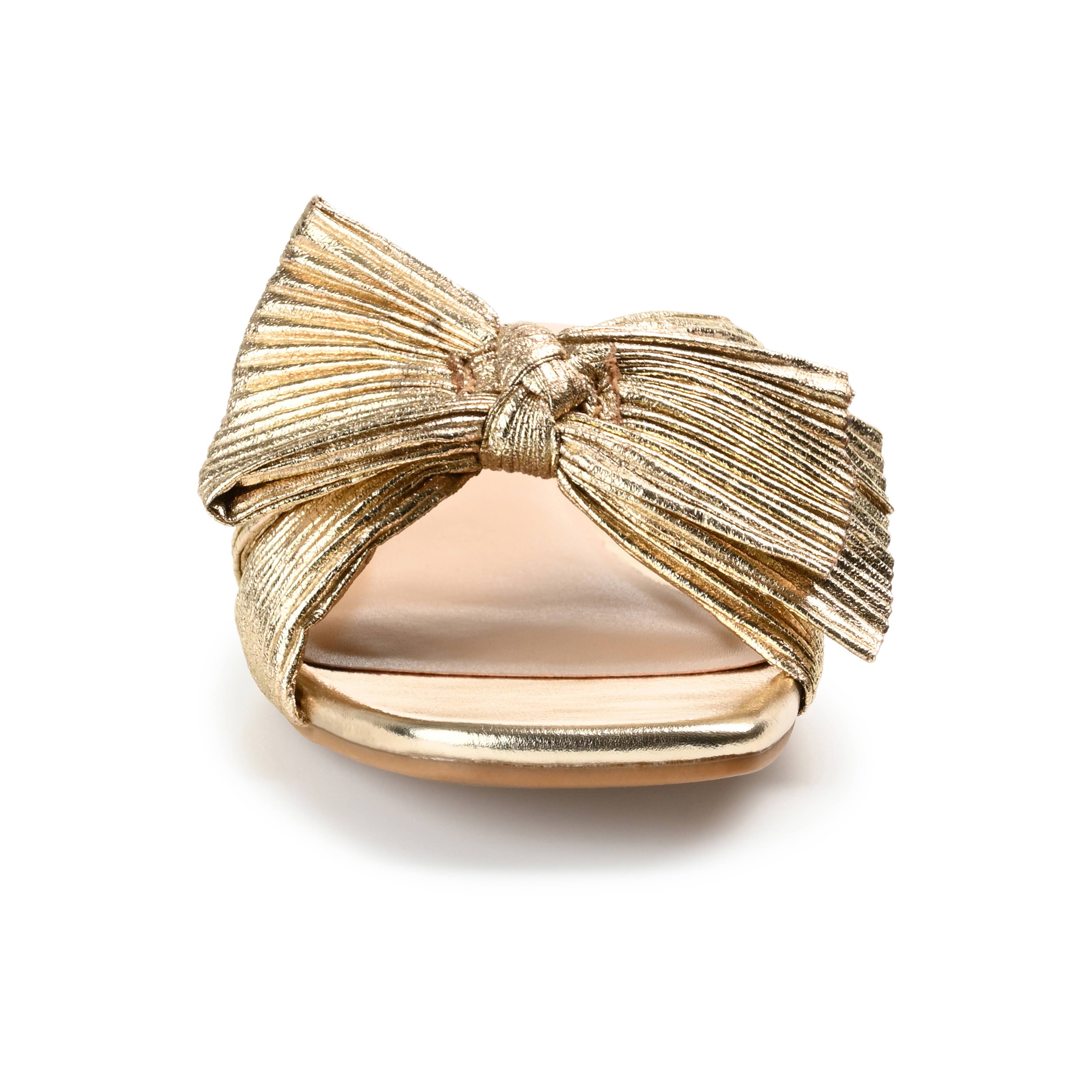 Journee - Wholesale Sandals - Women's - Serlina Pleated Slide Sandals In Foil12