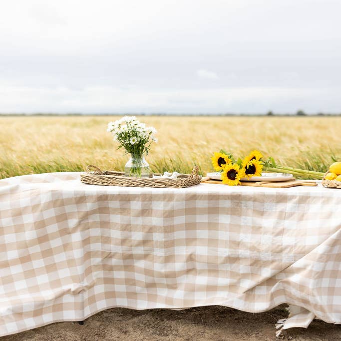 Natural Gingham Tablecloth and other Purchase Wholesale gingham tissue paper. Free Returns & Net 60 Terms on Faire trending on Faire.