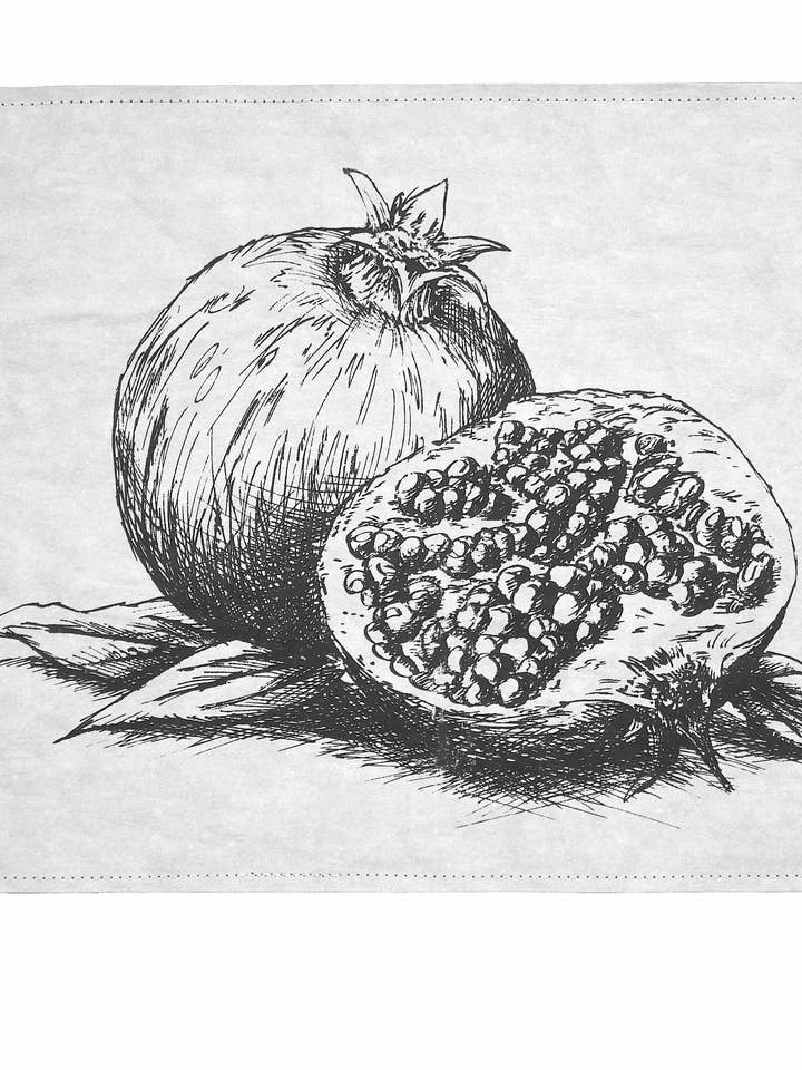 Granatæble XL bordsæt, vaskbart papir, skifer eller beton for engroshandel hos Tavolinas