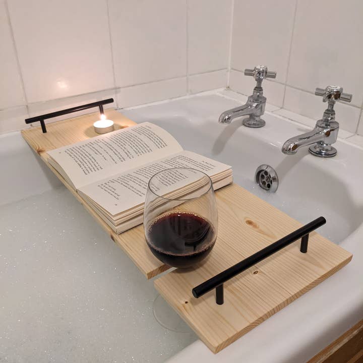 Vale Woodcraft – wholesale Bath caddy – Reclaimed Wood Bath Caddy Tray