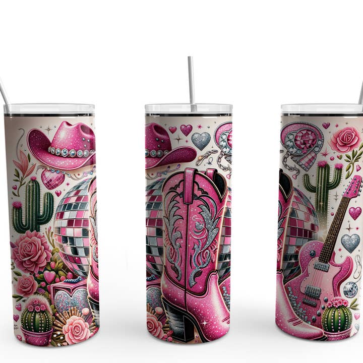 Pink Cowboy Boots Subl Transfer for wholesale by Fun-R-We Creations & Co. Ltd.