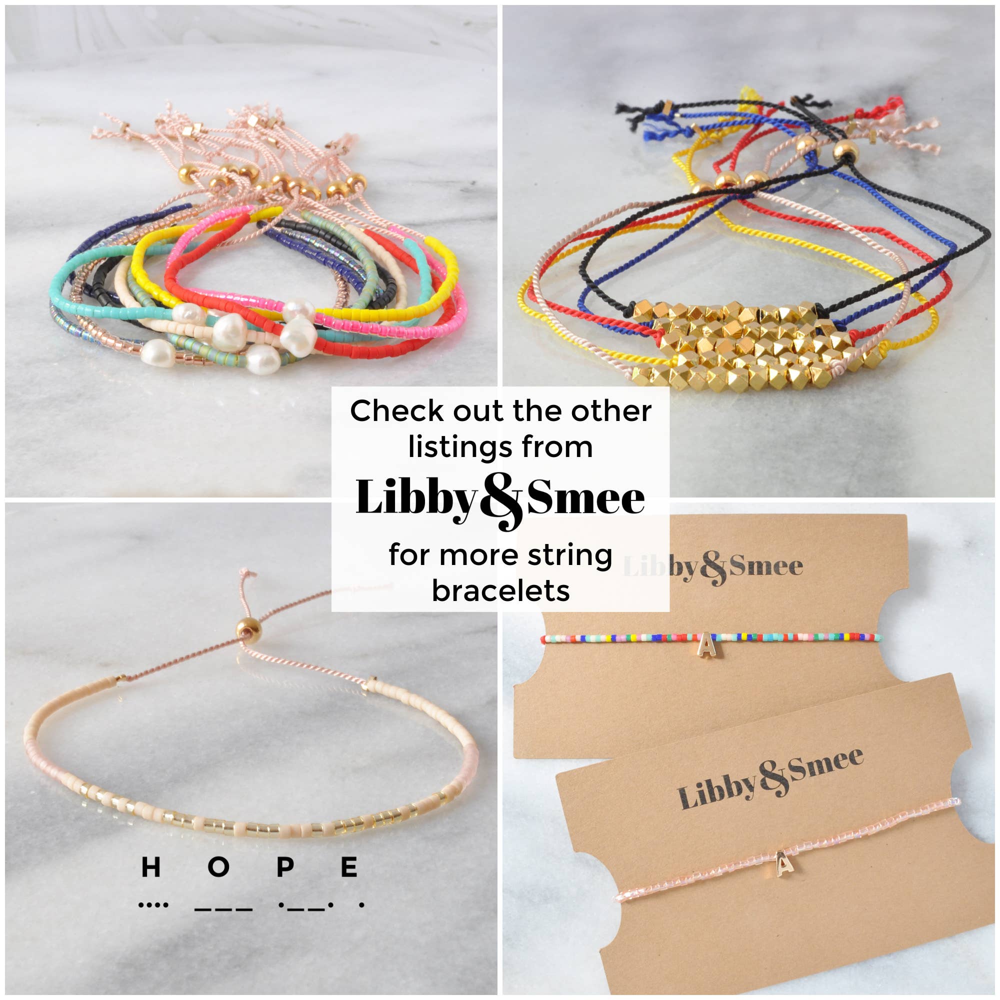 Libby & Smee - Wholesale Beaded Bracelet - Adjustable Seed Bead String Bracelets29