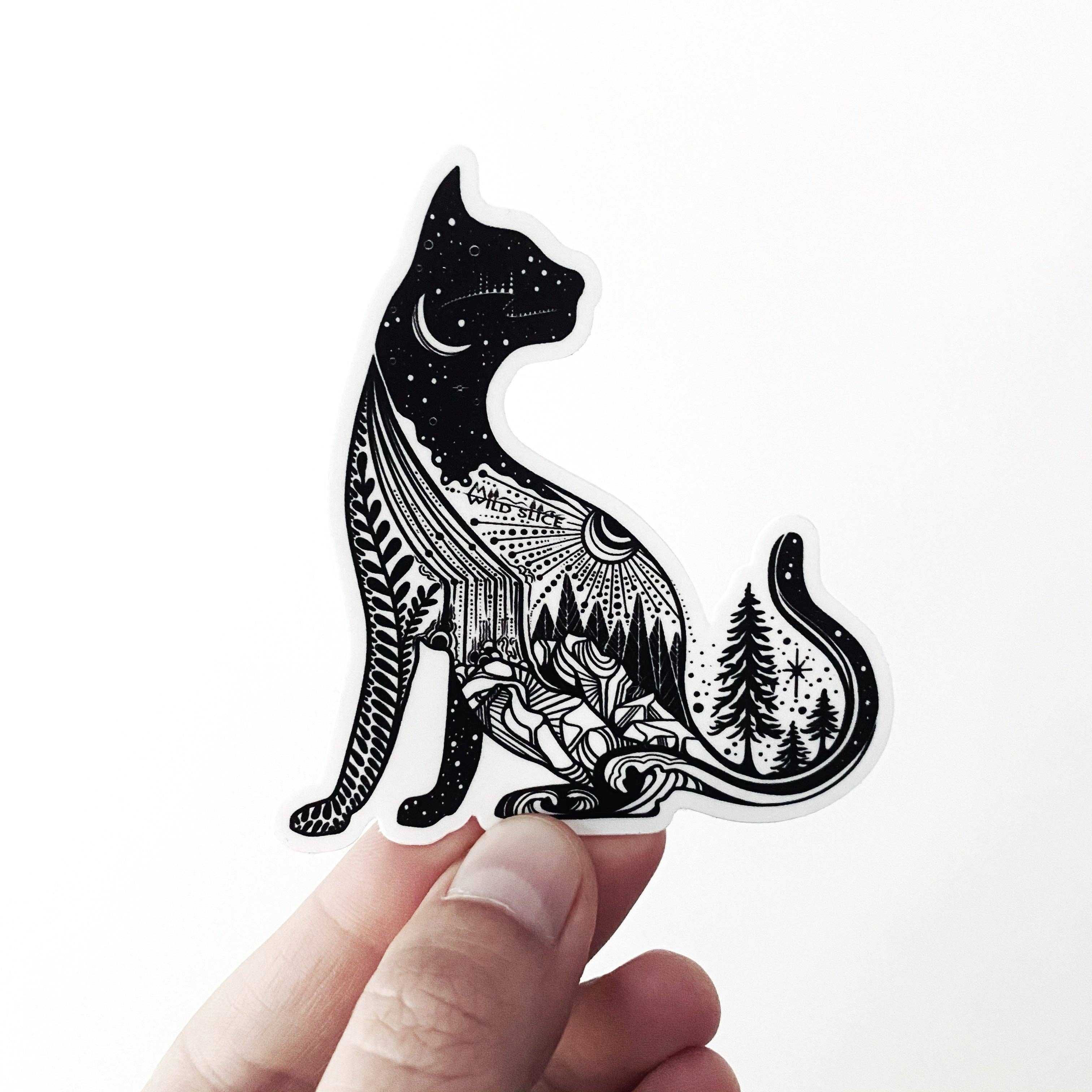Wild Slice Designs – Engroshandel Armbånd til telefoner – Cat Sticker 3“ vinyl klistermærker