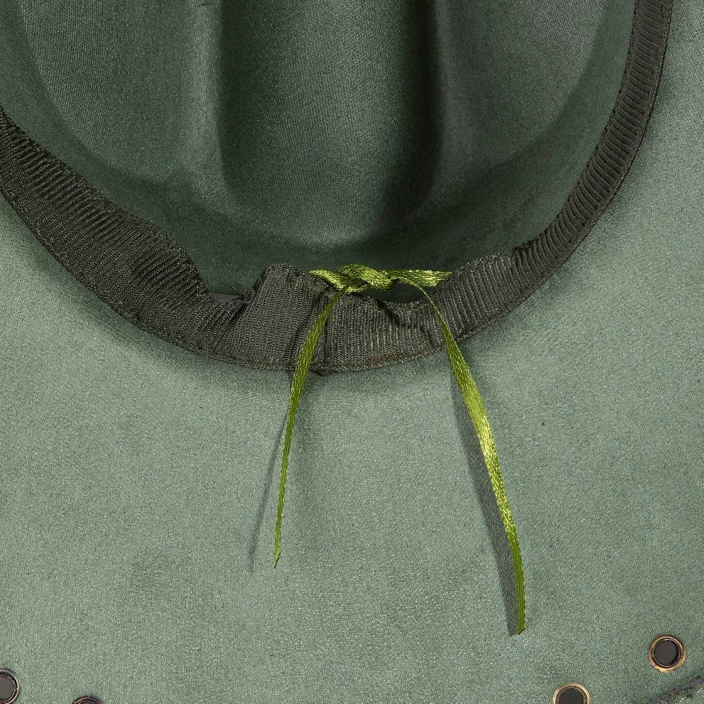 Collections by Fame Accessories - Wholesale Fedora - Women's - Grommet Brim Suede Cowboy Hat6