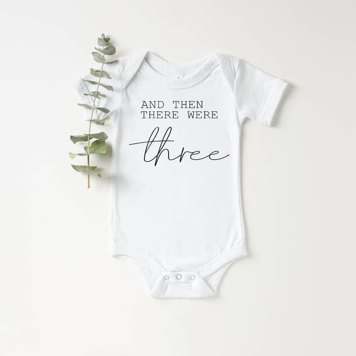 Claire and Bella - Wholesale Bodysuit (Non-Footed) - Baby - Then There Were Three Pregnancy Announcement Onesie3