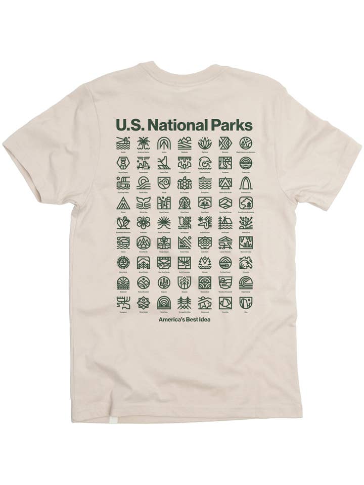 The Landmark Project – wholesale Screen printed t-shirt – unisex – U.S. National Parks Unisex Short Sleeve Pocket Tee3