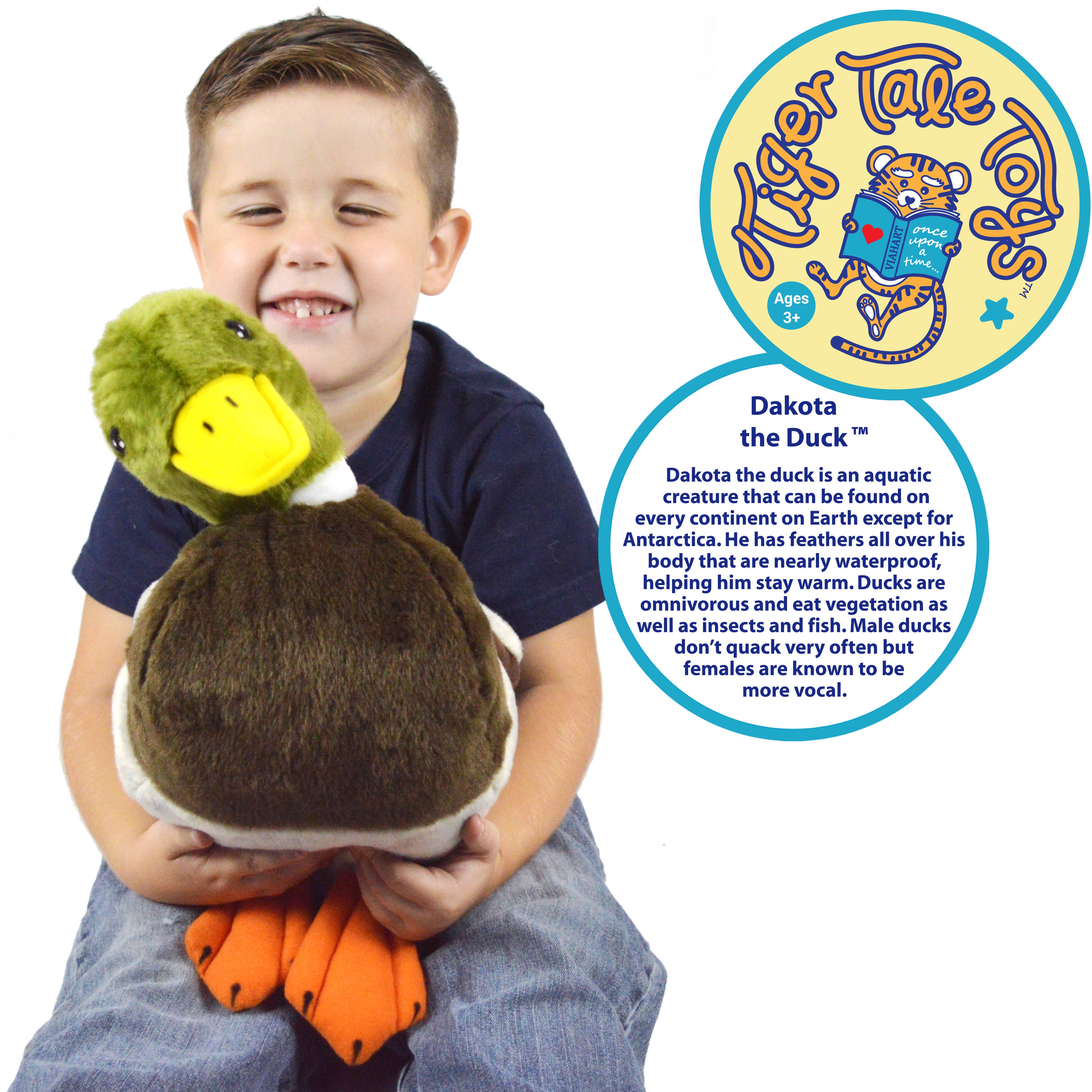 VIAHART Toy Co. - Wholesale Stuffed/Plush Toy - Kids & Baby - Dakota The Duck | 13 Inch Stuffed Animal Plush2
