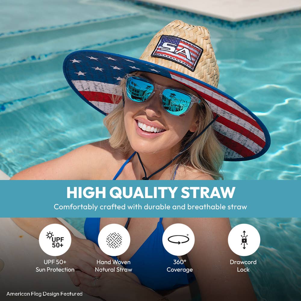 Soul of Adventure - Wholesale Straw Hat - Unisex - Classic Straw Hat / Lifeguard Hat – UPF 50+ Wide Brim27
