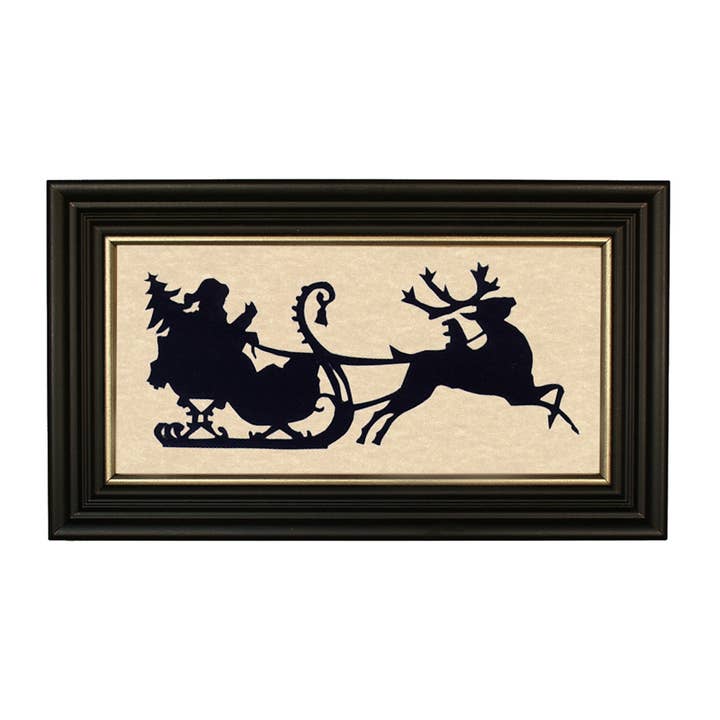 Sleigh Bells Ring Vintage Paper Cut Silhouette, 5” x 10” for wholesale by Madison Bay Co. - Historical Home Decor Reproductions