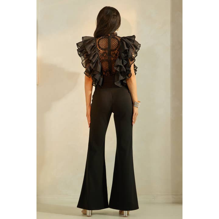 The Sang - Wholesale Jumpsuit - Dames - Jumpsuit met ruches en kanten details12