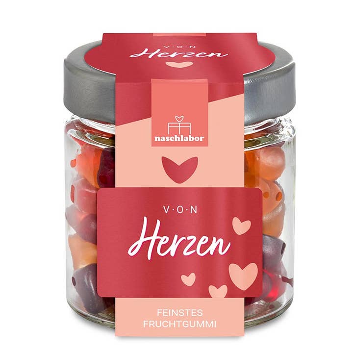 Fruit gum from the heart 120g for wholesale by naschlabor GmbH