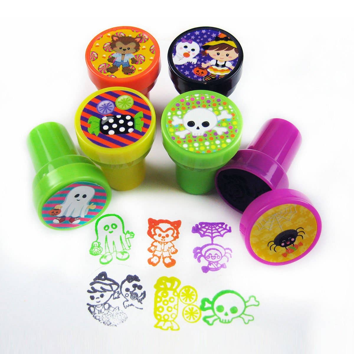 Tiny Mills - Wholesale Rubber/Decorative Stamp - Kids & Baby - 50 Pcs Halloween Assorted Stampers for Kids1