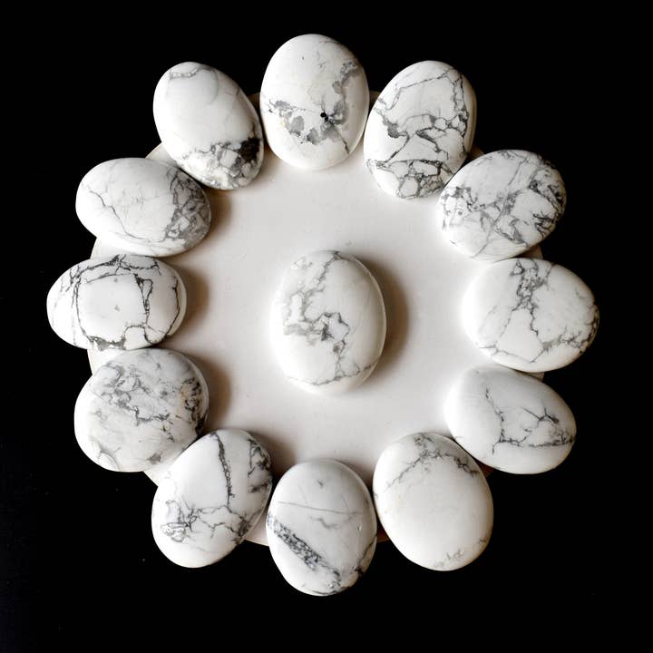 Soothing Crystals - Wholesale Spiritual Stone/Crystal - Howlite Worry Stones, Pocket Crystal, Thumb Stones7