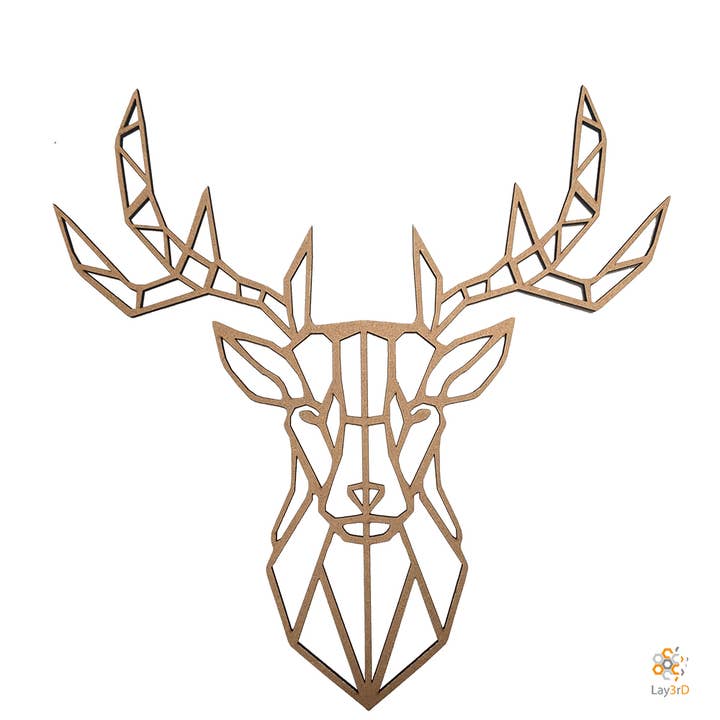 Lay3rD Lasercut - Houten Wanddecoratie - Hert - Mini for wholesale by Lay3rD