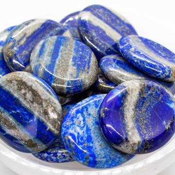 Quasar Gems USA - Wholesale Spiritual Stone/Crystal - Lapis Lazuli Worry Stones 1/2Kg 1.1lbs1