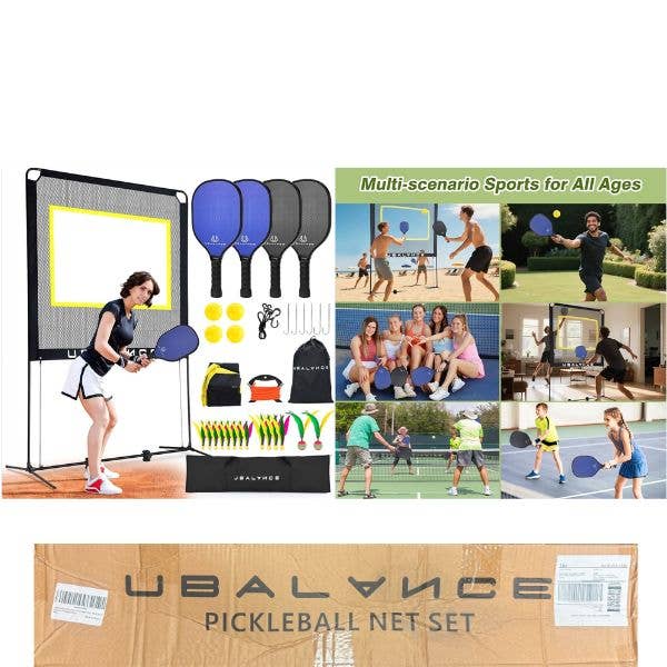UBalance - The Indoor/Outdoor Pickleball System - 4Paddles, for wholesale by St. Louis Wholesale LLC
