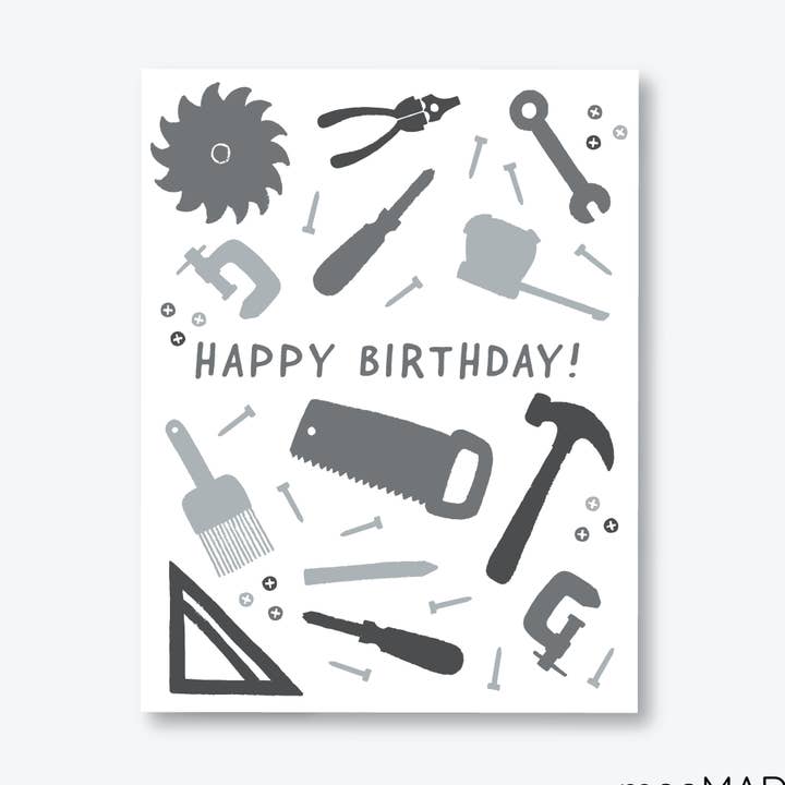 DIY Handy Tool Birthday Greeting Card for wholesale by meoMADE