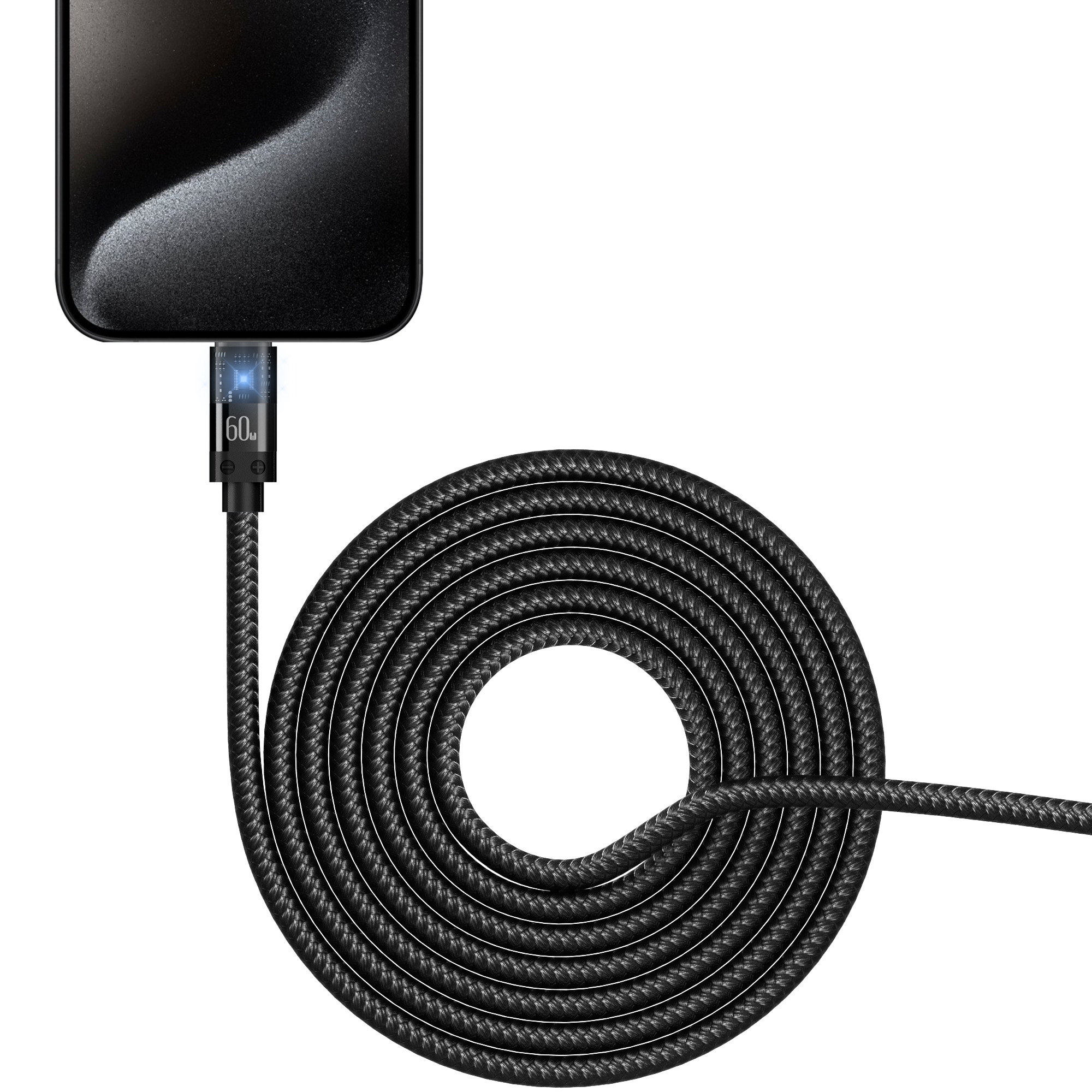 LAX Gadgets - Wholesale Charging Cable - LED 60W USB-C to USB-C Fast Charging Cable—Retail Packaging13